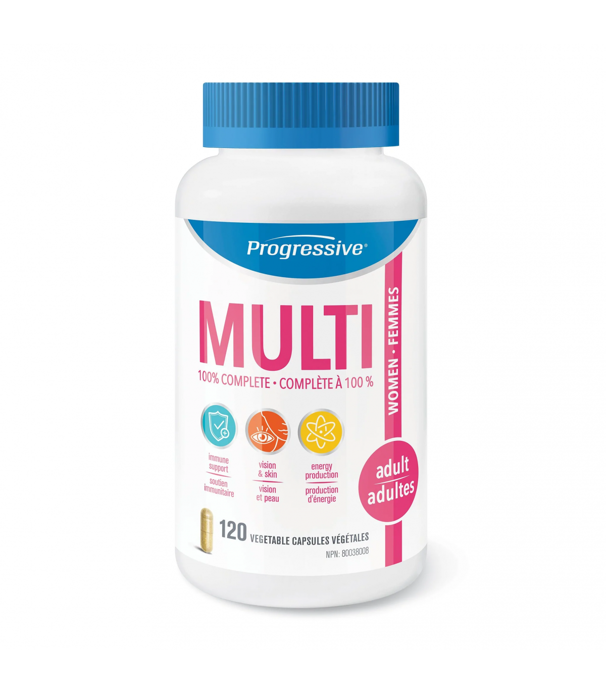 Progressive Nutritionals 프로그레시브 뉴트리션스 성인 여성을 위한 멀티 비타민 & 미네랄 120캡슐 | 매일 업데이트되는 특가 상품 | VITASHOP