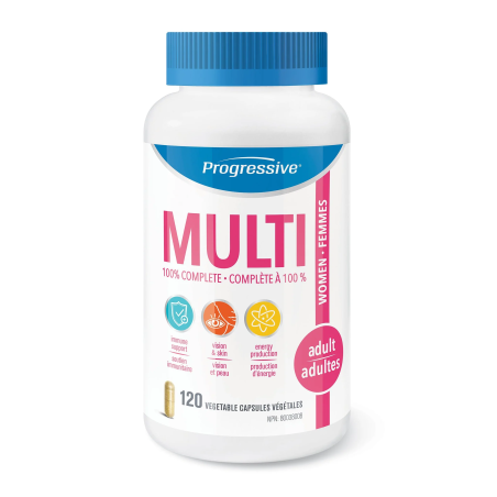 Progressive Nutritionals 프로그레시브 뉴트리션스 성인 여성을 위한 멀티 비타민 & 미네랄 120캡슐 | 매일 업데이트되는 특가 상품 | VITASHOP