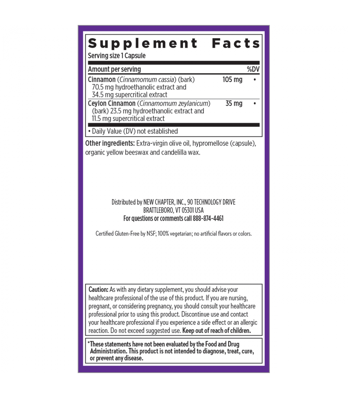 New Chapter Cinnamon Force 30 Vegi Capsules | Unbeatable Prices, Daily Deals | VITASHOP