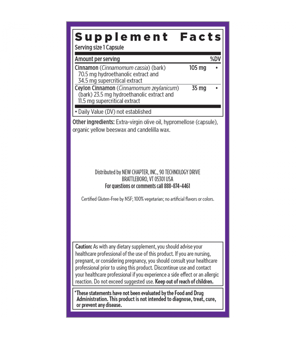 New Chapter Cinnamon Force 30 Vegi Capsules | Unbeatable Prices, Daily Deals | VITASHOP
