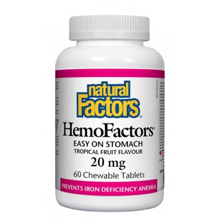 Natural Factors 내추럴 팩터스 HemoFactors 20 mg, 60 츄어블 정제 | 매일 업데이트되는 특가 상품 | VITASHOP