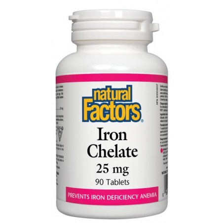 Chélate de fer 25 mg, 90 comprimés | Safest & Easiest Shopping Vitamins Online | VITASHOP