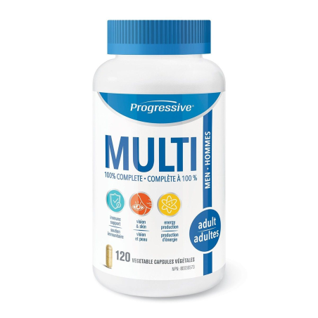 Progressive Nutritionals 프로그레시브 뉴트리션스 성인 남성을 위한 멀티 비타민 & 미네랄 120캡슐 | 매일 업데이트되는 특가 상품 | VITASHOP