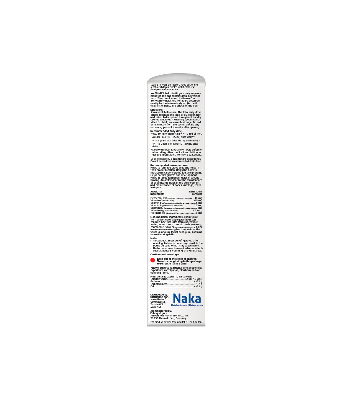 Hübner Iron Vital 500 ml | 每天不同折扣, 全网最低价格 | 种类齐全的保健品店铺 VITASHOP, 只有你想不到, 没有你买不到 !