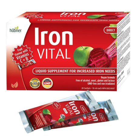 Iron Vital 20 Sachets X 10 ml Each | Safest & Easiest Shopping Vitamins Online | VITASHOP