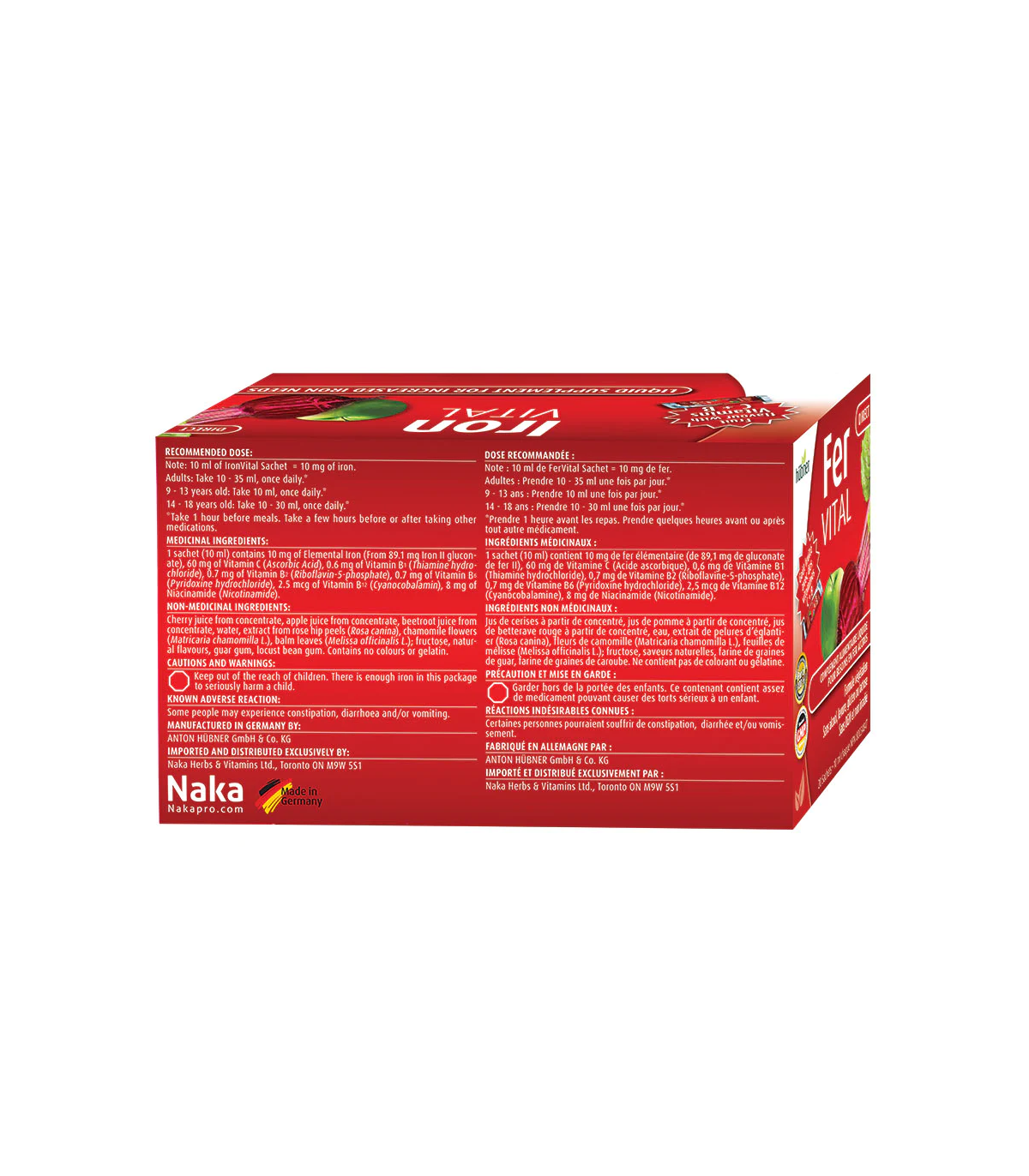 Iron Vital 20 Sachets X 10 ml Each | Safest & Easiest Shopping Vitamins Online | VITASHOP