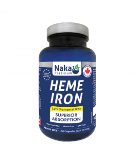 Hübner Platinum Heme Iron (Bovine Source) 60 Capsules | Unbeatable Prices, Daily Deals | VITASHOP