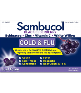 Sambucol Sambucol Cold & Flu 24 Capsules | Unbeatable Prices, Daily Deals | VITASHOP