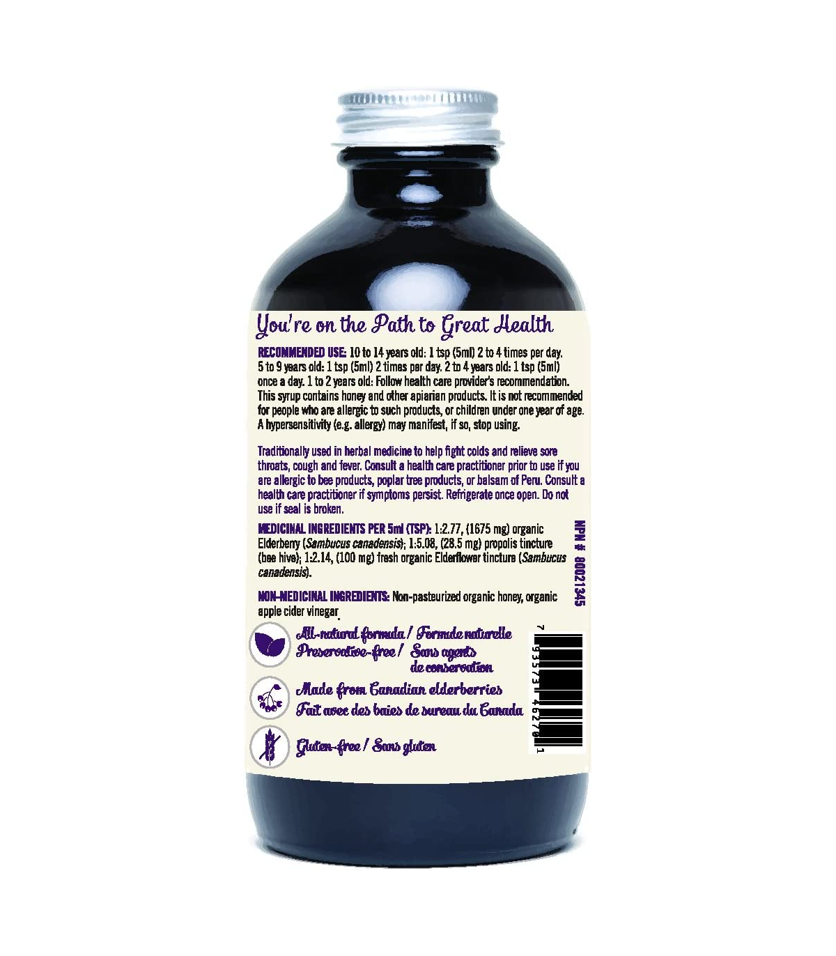 Organic Elderberry Syrup For Kids 236 ml | Safest & Easiest Shopping Vitamins Online | VITASHOP