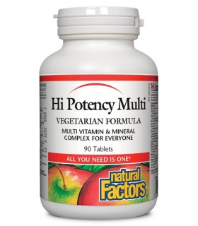 Natural Factors Hi Potency Multi Vegetarian Formula, 90 Tablets | Unbeatable Prices, Daily Deals | VITASHOP
