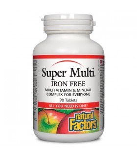 Natural Factors Super Multi Iron Free, 90 Tablets | Unbeatable Prices, Daily Deals | VITASHOP