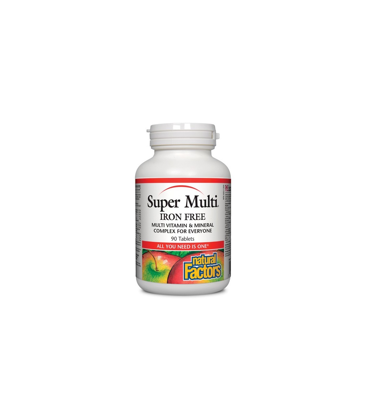 Natural Factors 내추럴 팩터스 슈퍼 멀티 아이언 프리, 90정 | 매일 업데이트되는 특가 상품 | VITASHOP
