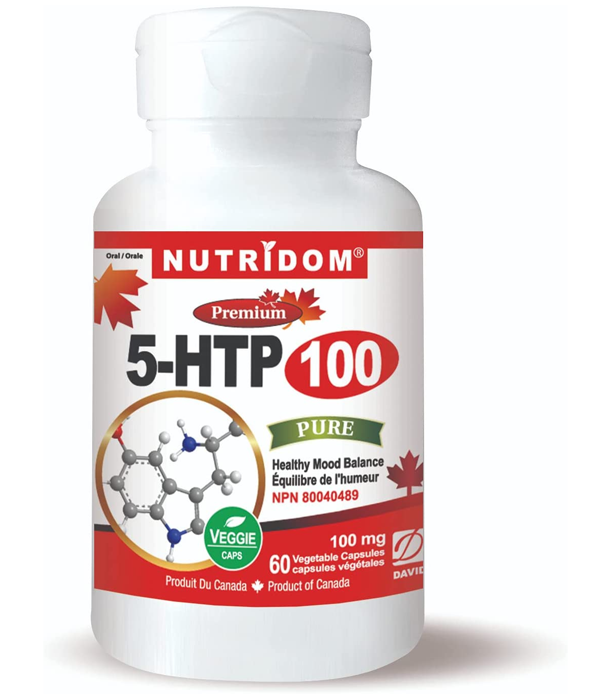 Nutridom 뉴트리돔 5-HTP 100 mg 60 식물성 캡슐 | 매일 업데이트되는 특가 상품 | VITASHOP