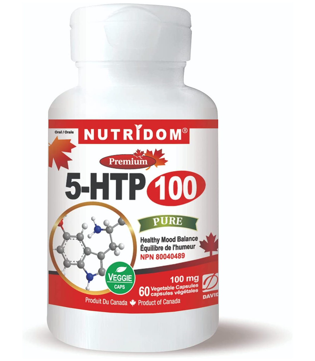 Nutridom 뉴트리돔 5-HTP 100 mg 60 식물성 캡슐 | 매일 업데이트되는 특가 상품 | VITASHOP