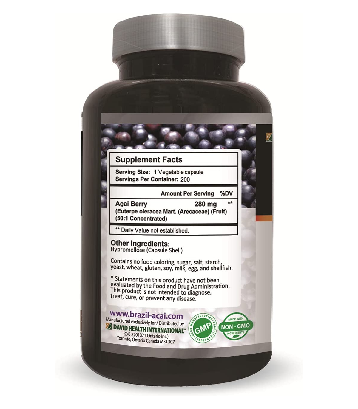 Brazil Acai 브라질 아사이 아사이 50x 200 식물성 캡슐 | 매일 업데이트되는 특가 상품 | VITASHOP