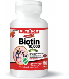 Nutridom Biotin 60 Vegi Capsules | Unbeatable Prices, Daily Deals | VITASHOP