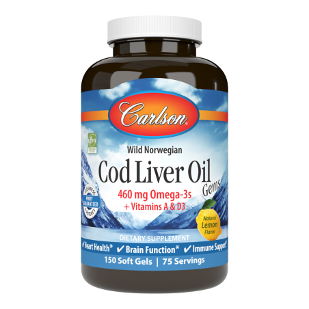Carlson Laboratories 칼슨 래보래터리스 대구 간유 레몬 150 소프트젤 | 매일 업데이트되는 특가 상품 | VITASHOP