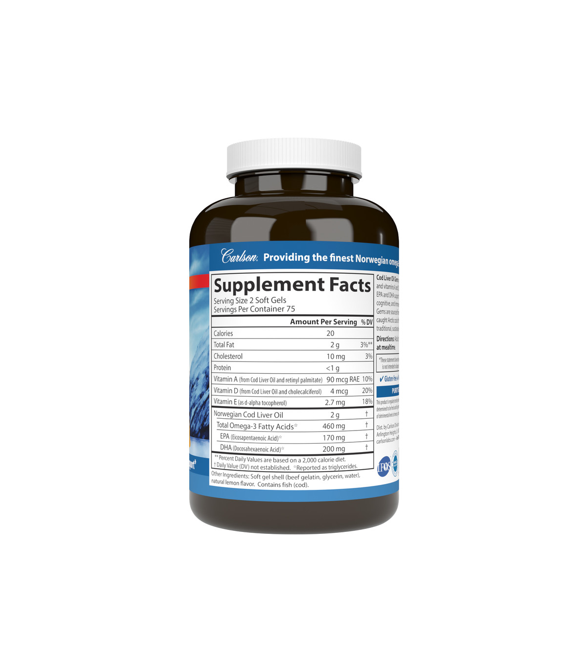 Carlson Laboratories 칼슨 래보래터리스 대구 간유 레몬 150 소프트젤 | 매일 업데이트되는 특가 상품 | VITASHOP