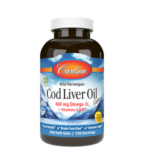 Cod Liver Oil Lemon 300 Softgels | Safest & Easiest Shopping Vitamins Online | VITASHOP