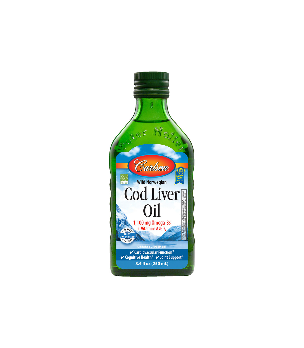 Carlson Laboratories Norwegian Cod Liver Oil Unflavoured 250 ml | Unbeatable Prices, Daily Deals | VITASHOP