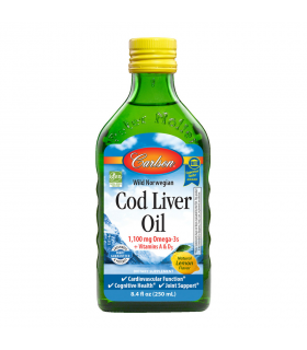 Norwegian Cod Liver Oil Lemon 250 ml | Safest & Easiest Shopping Vitamins Online | VITASHOP