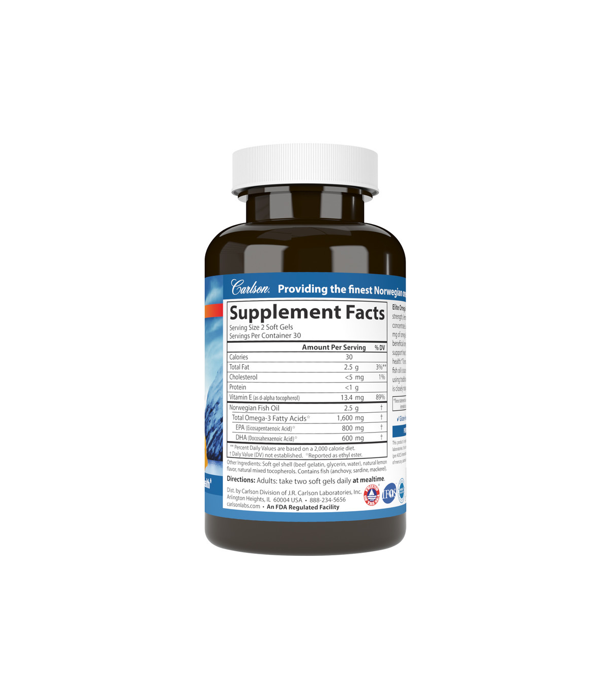 Elite Omega-3 120 Softgels | Safest & Easiest Shopping Vitamins Online | VITASHOP
