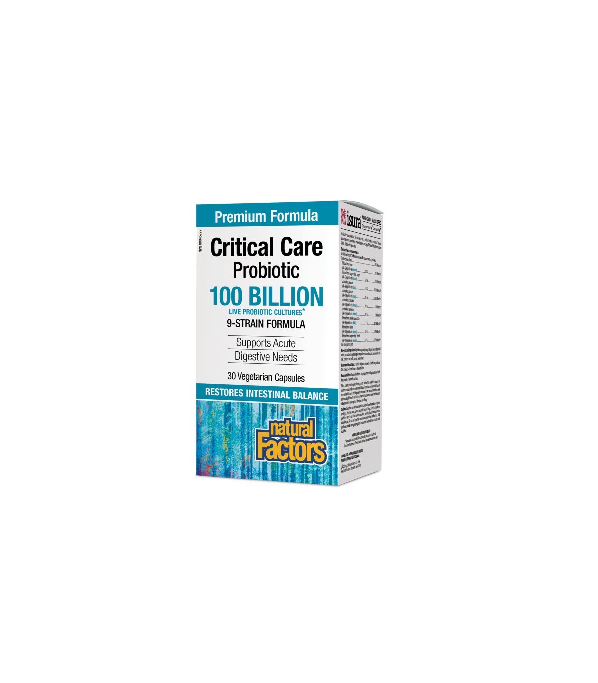 Critical Care Probiotic 100 milliards de cultures probiotiques vivantes, 30 capsules végétariennes | Safest & Easiest Shopping V
