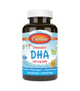 Carlson for Kids DHA Orange 120 Chewable Tablets | Safest & Easiest Shopping Vitamins Online | VITASHOP