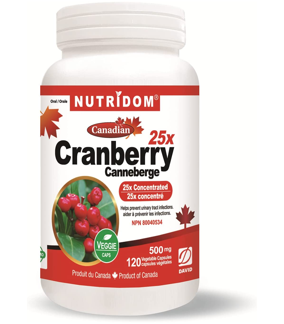 Nutridom Cranberry 25x 120 Vegi Capsules | Unbeatable Prices, Daily Deals | VITASHOP