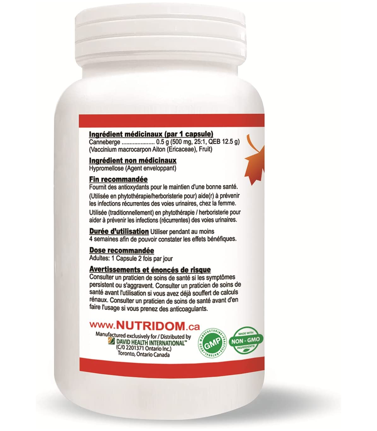 Nutridom Cranberry 25x 120 Vegi Capsules | Unbeatable Prices, Daily Deals | VITASHOP