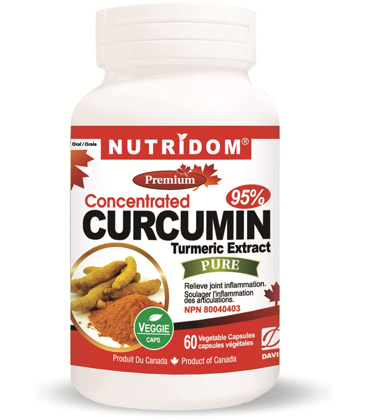 Nutridom Curcumin 95% 60 Vegi Capsules | 每天不同折扣, 全网最低价格 | 种类齐全的保健品店铺 VITASHOP, 只有你想不到, 没有你买不到 !