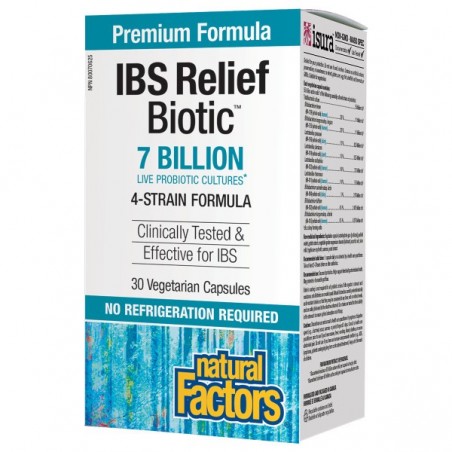 IBS Relief Biotique 7 milliards de cultures probiotiques vivantes, 30 capsules végétariennes | Safest & Easiest Shopping Vitamin