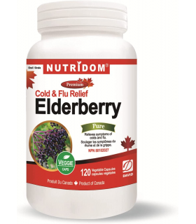 Nutridom Elderberry Cold & Flu 120 Vegi Capsules | Unbeatable Prices, Daily Deals | VITASHOP