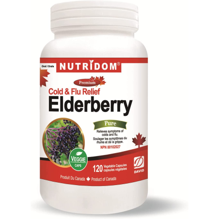 Nutridom 뉴트리돔 엘더베리 감기 및 독감 120 베지 캡슐 | 매일 업데이트되는 특가 상품 | VITASHOP