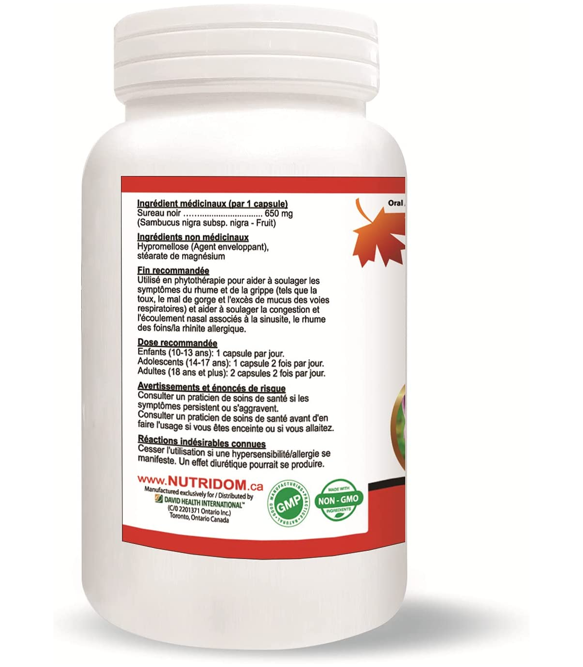 Nutridom 뉴트리돔 엘더베리 감기 및 독감 120 베지 캡슐 | 매일 업데이트되는 특가 상품 | VITASHOP