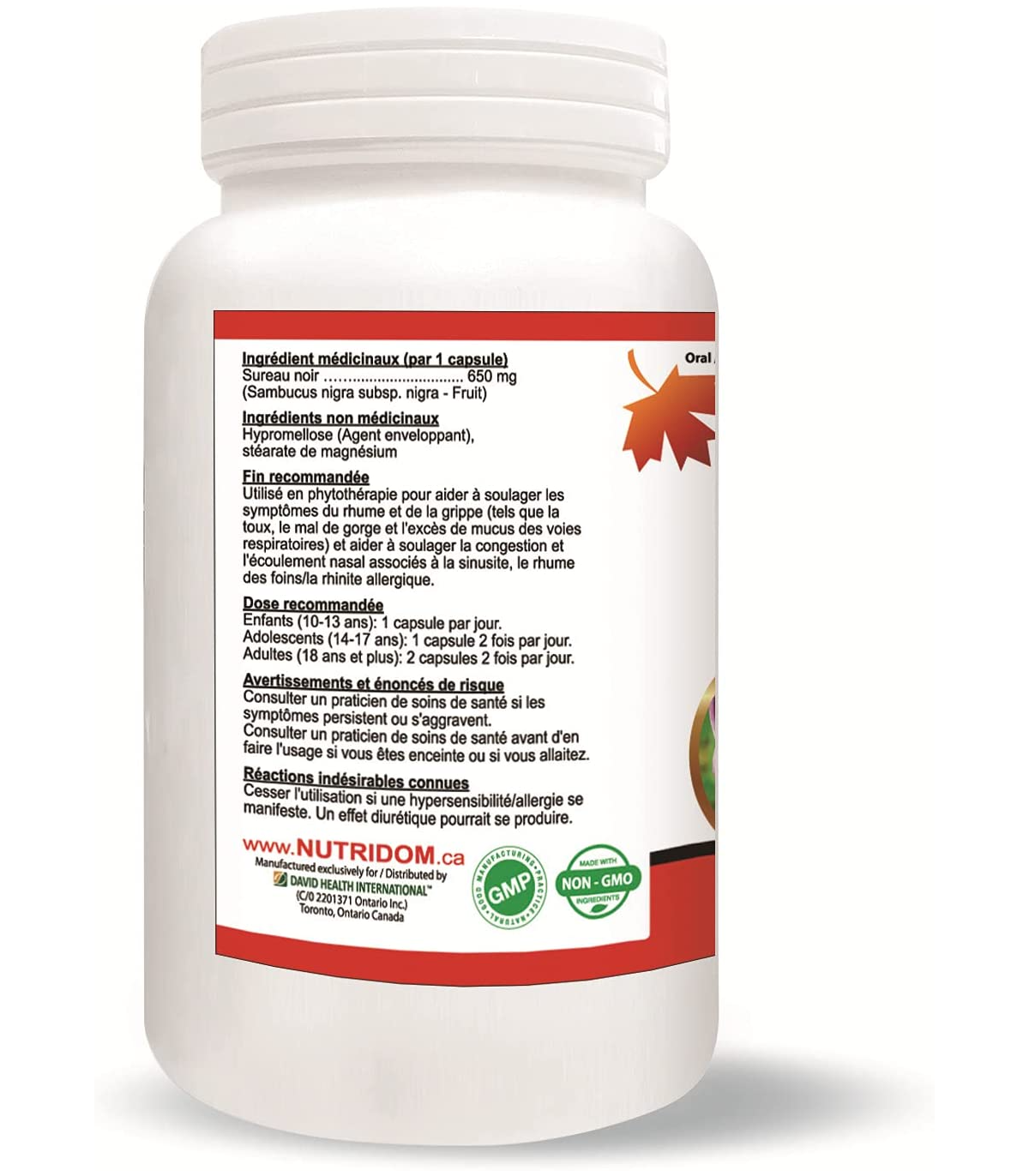 Nutridom 뉴트리돔 엘더베리 감기 및 독감 120 베지 캡슐 | 매일 업데이트되는 특가 상품 | VITASHOP