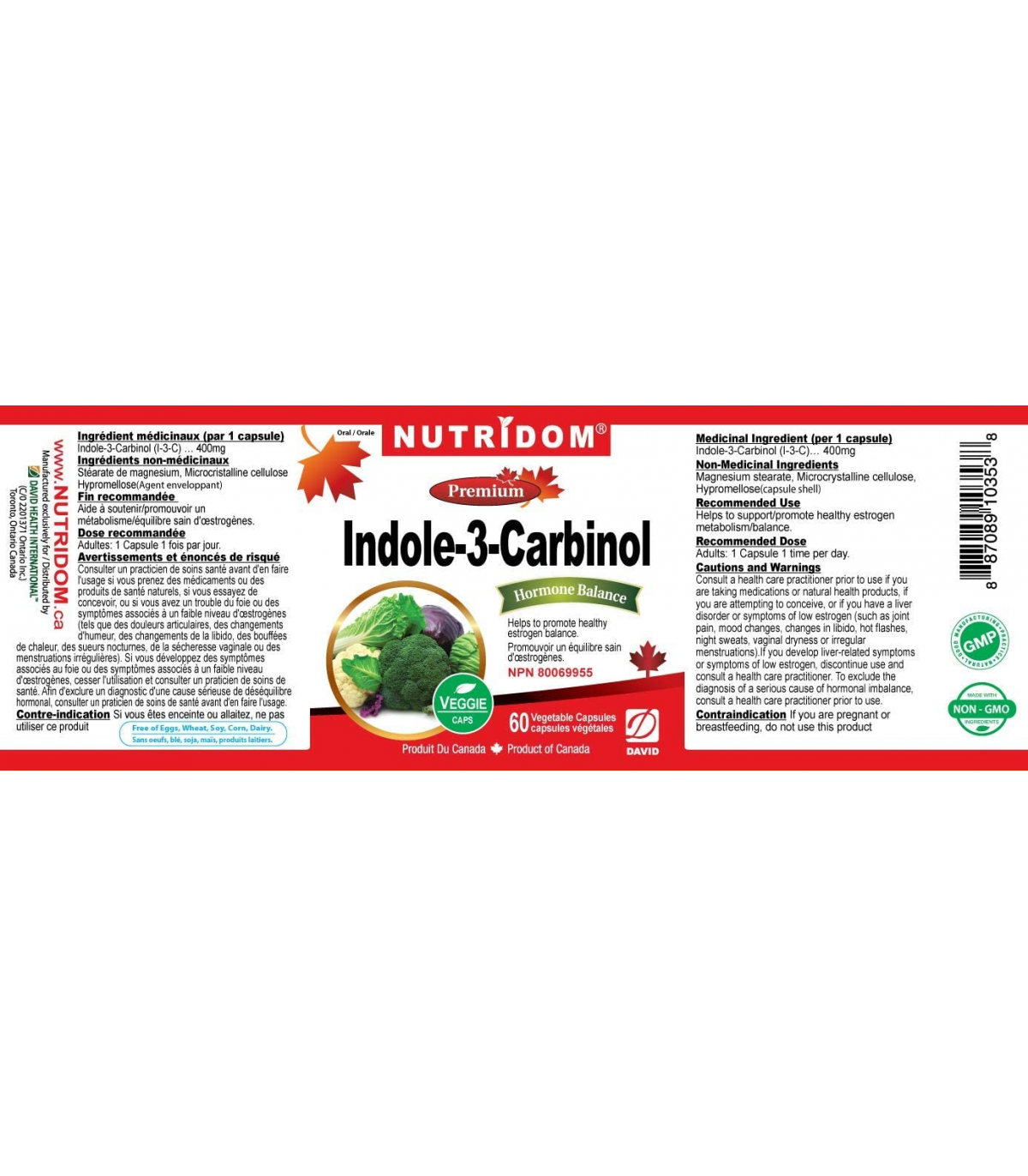 Nutridom 뉴트리돔 인돌-3-카비놀 60캡슐 | 매일 업데이트되는 특가 상품 | VITASHOP