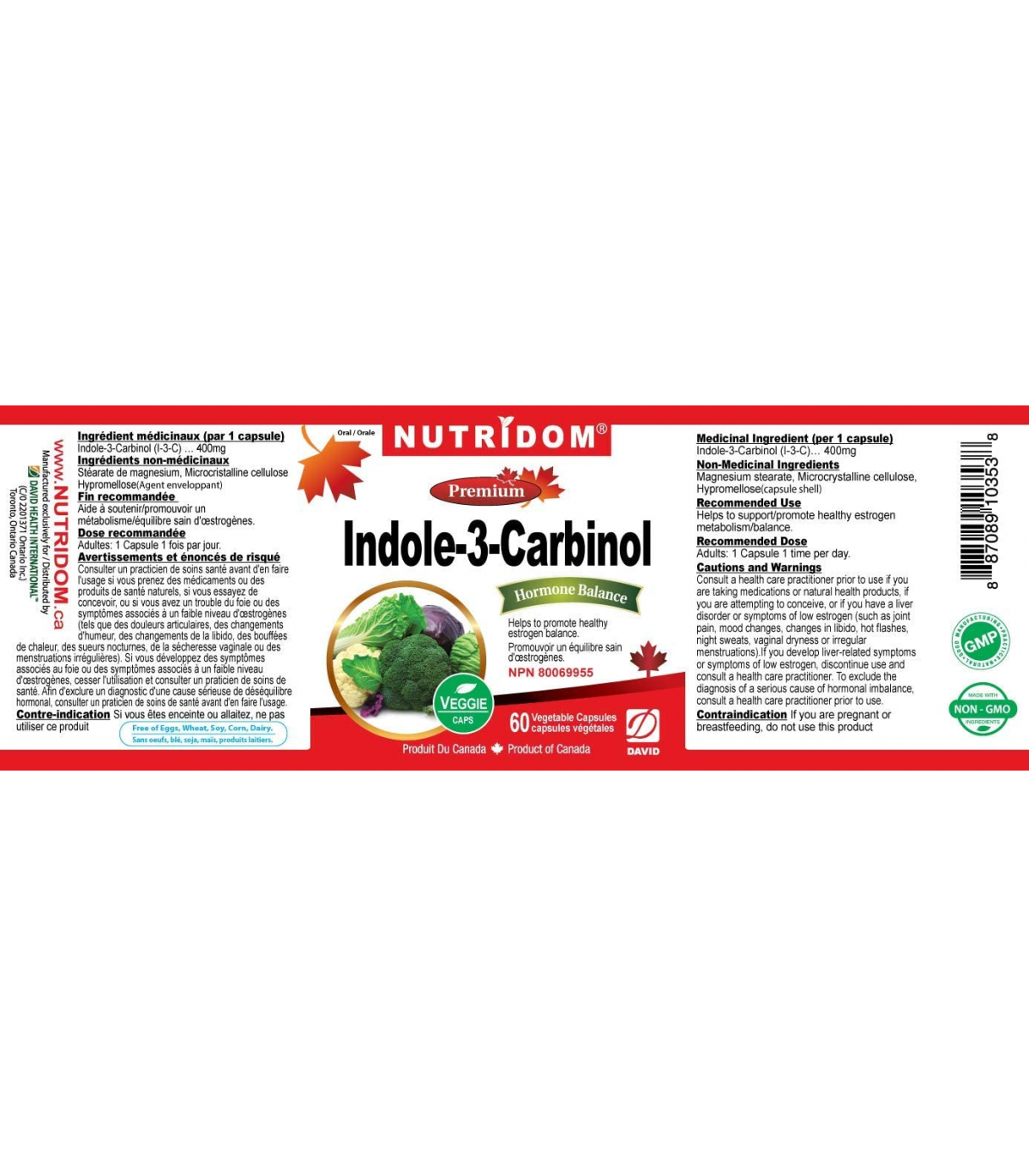 Nutridom 뉴트리돔 인돌-3-카비놀 60캡슐 | 매일 업데이트되는 특가 상품 | VITASHOP