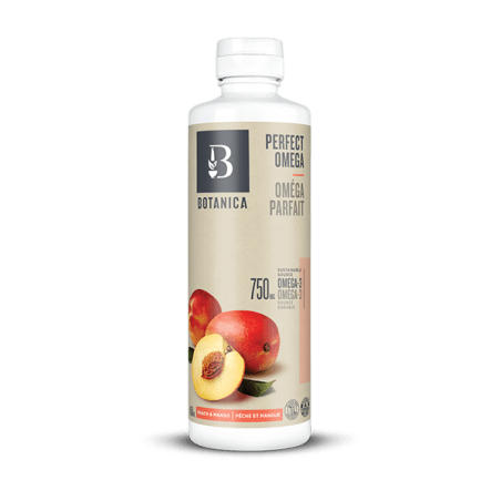 Botanica Perfect Omega, Peach Mango Fish Oil 450 mL | Unbeatable Prices, Daily Deals | VITASHOP
