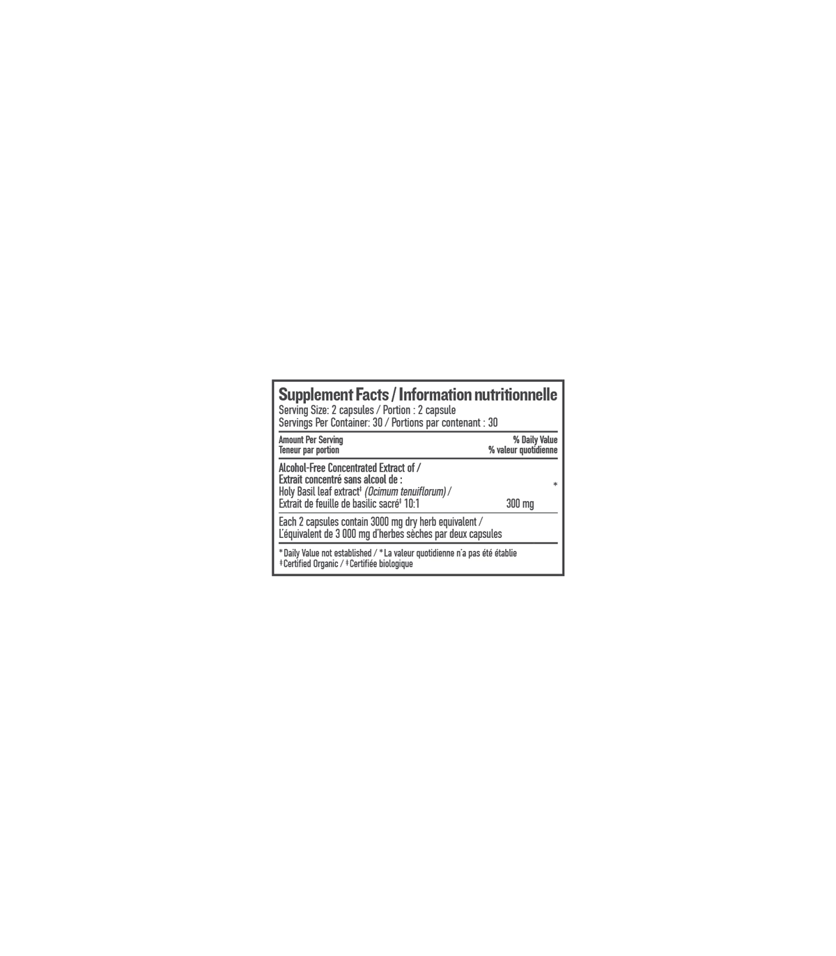 Botanica Holy Basil Liquid 60 Capsules | Unbeatable Prices, Daily Deals | VITASHOP
