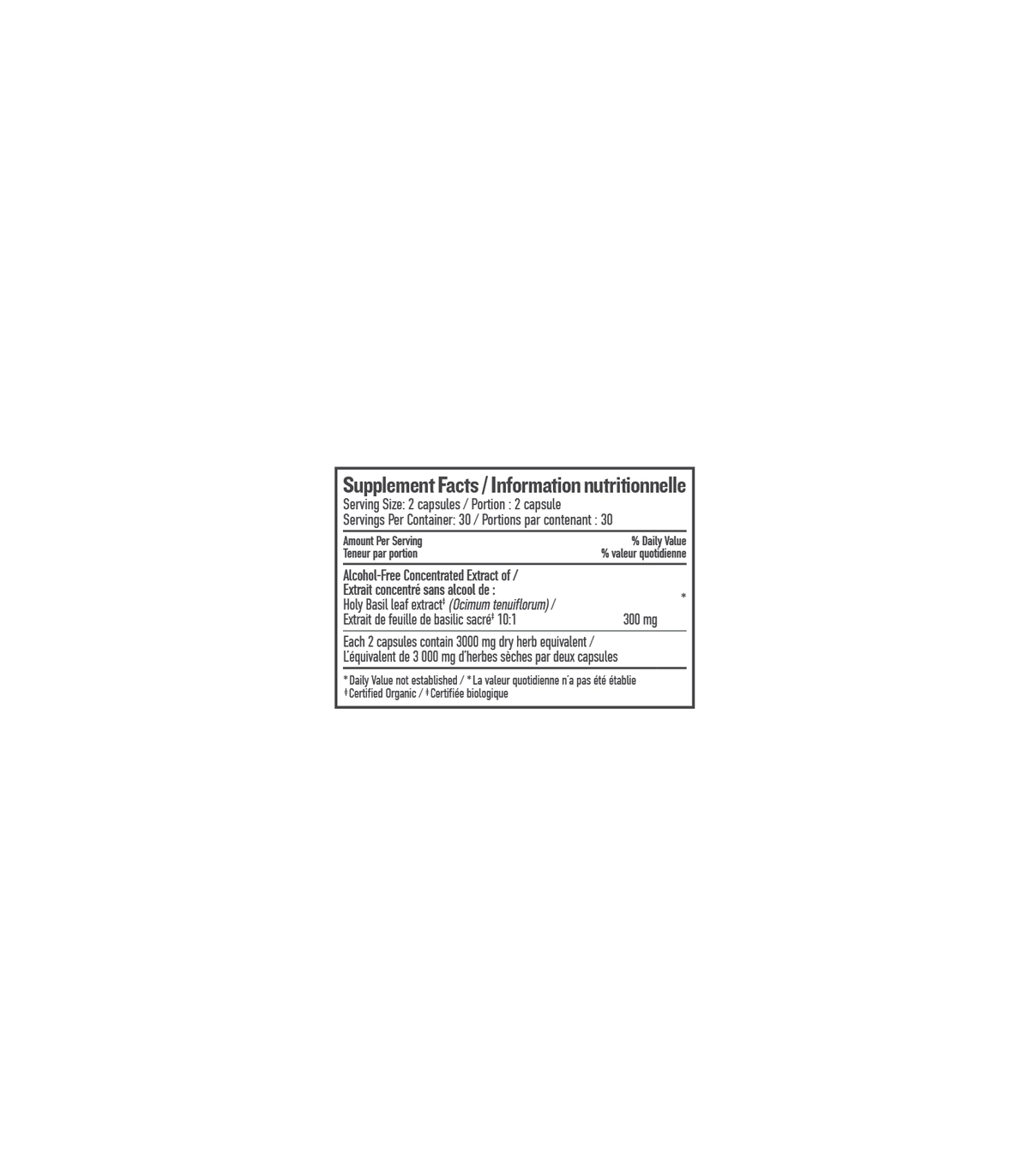 Botanica Holy Basil Liquid 60 Capsules | Unbeatable Prices, Daily Deals | VITASHOP