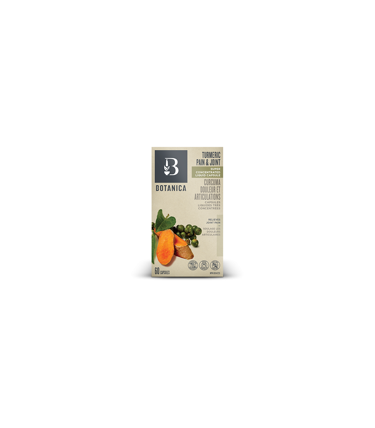 Botanica Turmeric Pain and Joint Liquid 60 Capsules | Unbeatable Prices, Daily Deals | VITASHOP