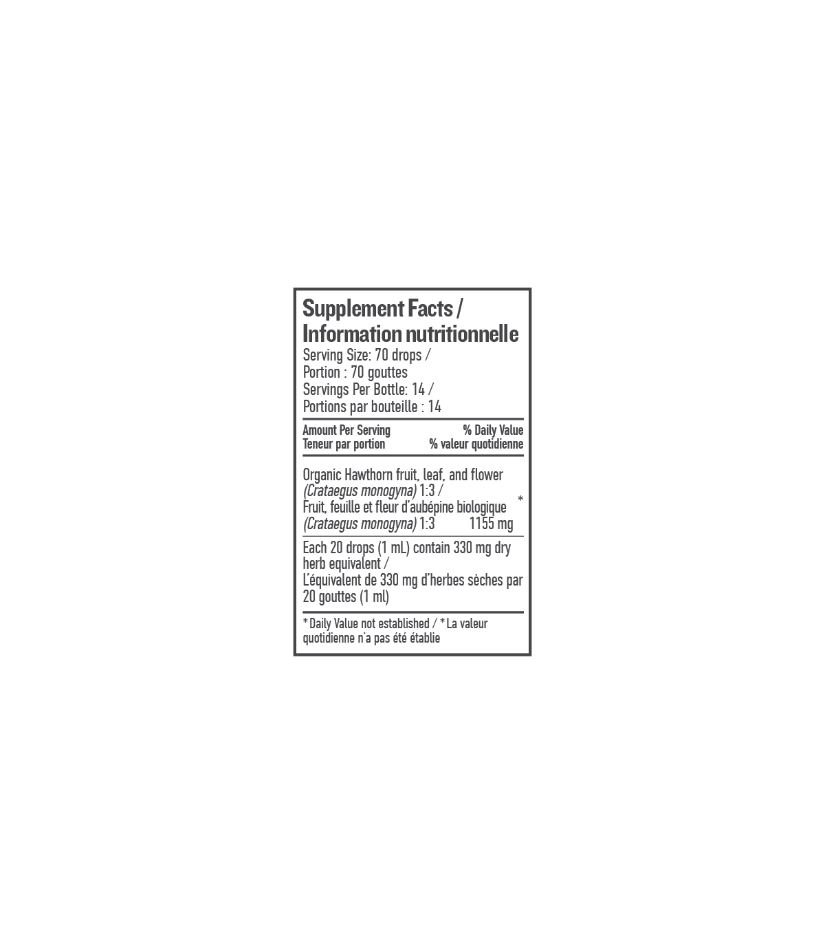 Hawthorn Liquid Herb 50 mL | Safest & Easiest Shopping Vitamins Online | VITASHOP
