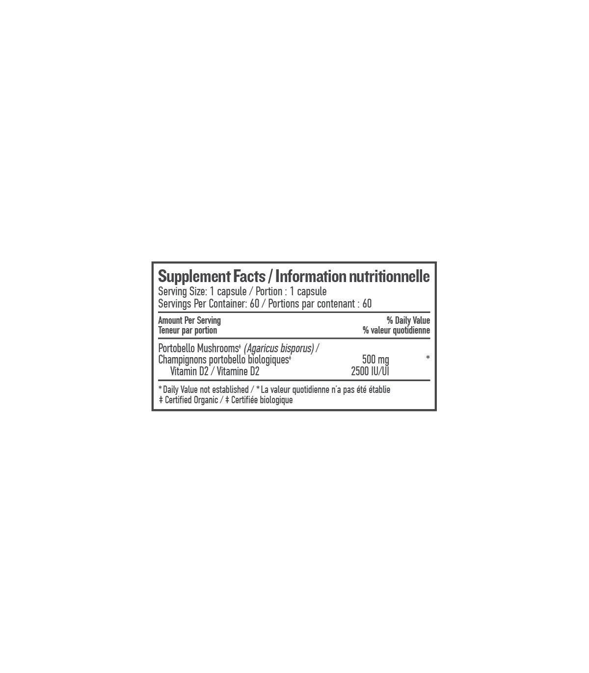 Super Concentrated Vitamin D 2500iu 60 Capsules certified Organic | Safest & Easiest Shopping Vitamins Online | VITASHOP