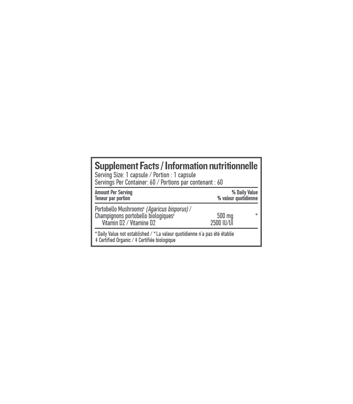 Super Concentrated Vitamin D 2500iu 60 Capsules certified Organic | Safest & Easiest Shopping Vitamins Online | VITASHOP