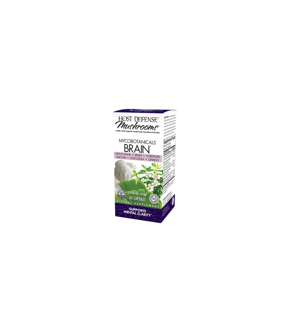 HOST DEFENSE 호스트 디펜스 MycoBotanicals 두뇌 60 캡슐 | 매일 업데이트되는 특가 상품 | VITASHOP