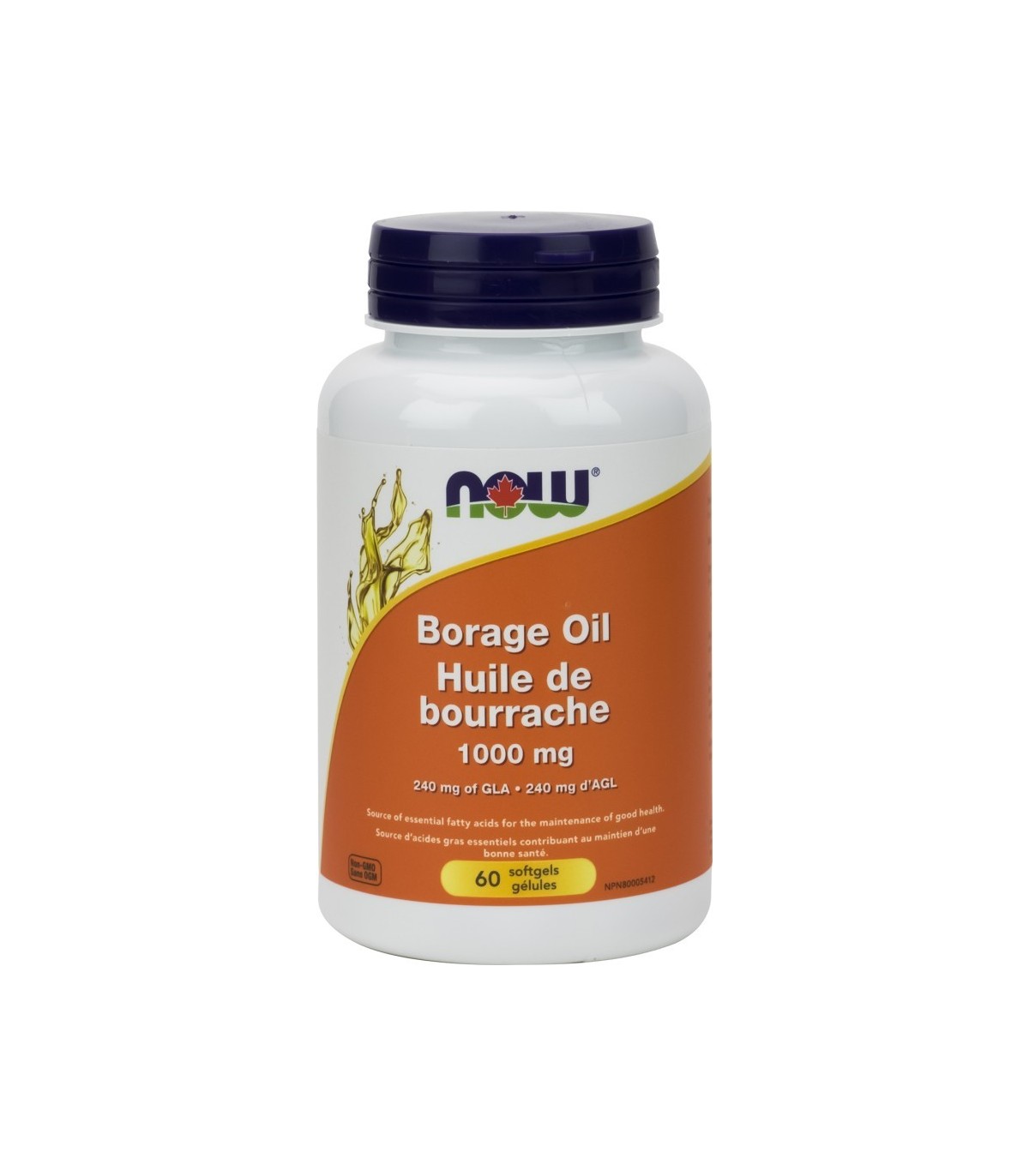 Huile de bourrache 1000 mg, 60 Softgels | Safest & Easiest Shopping Vitamins Online | VITASHOP
