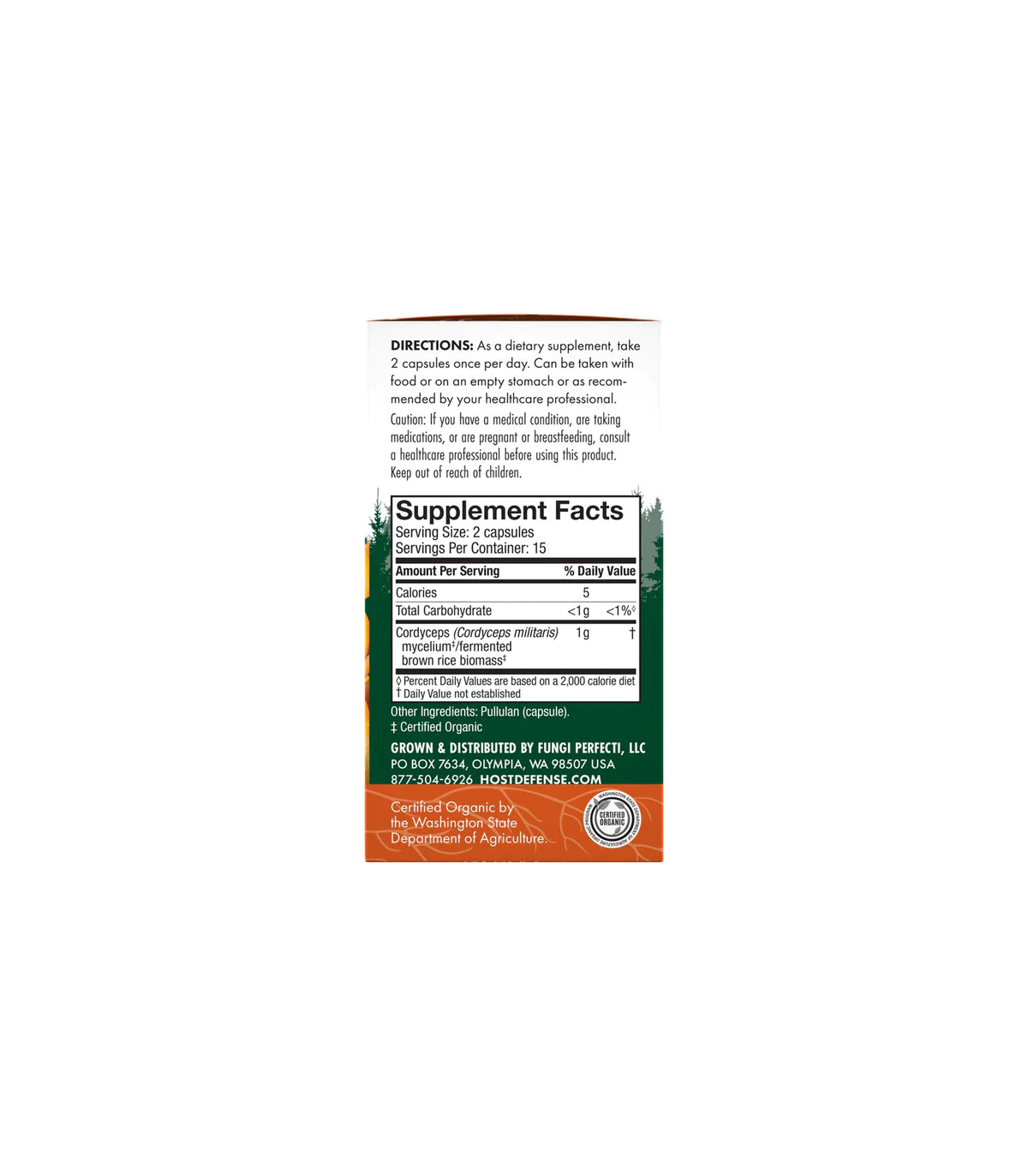 Cordyceps (Cordyceps Mycelium) 30 Capsules | Safest & Easiest Shopping Vitamins Online | VITASHOP