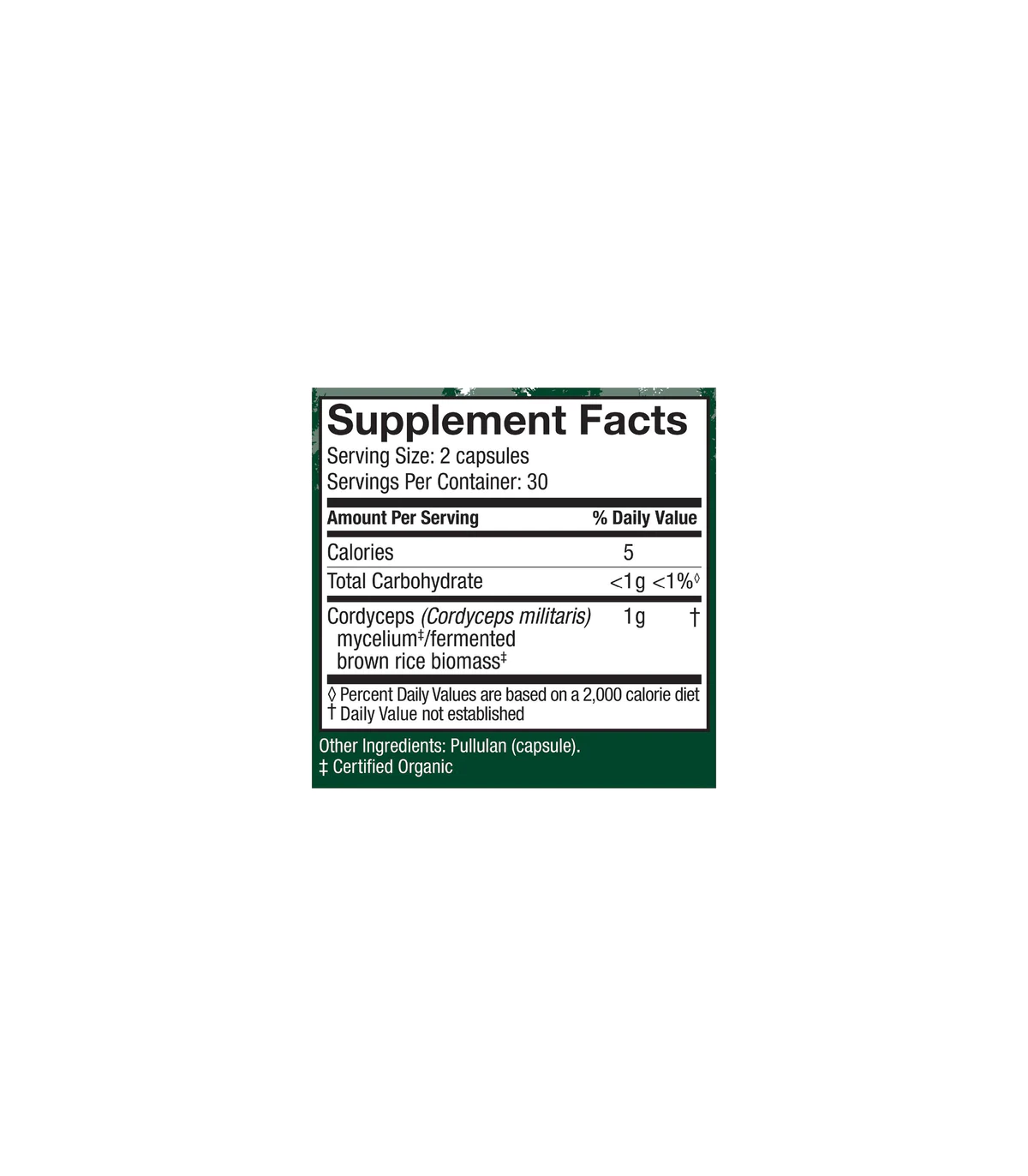 Cordyceps (Cordyceps Mycelium) 60 Capsules | Safest & Easiest Shopping Vitamins Online | VITASHOP