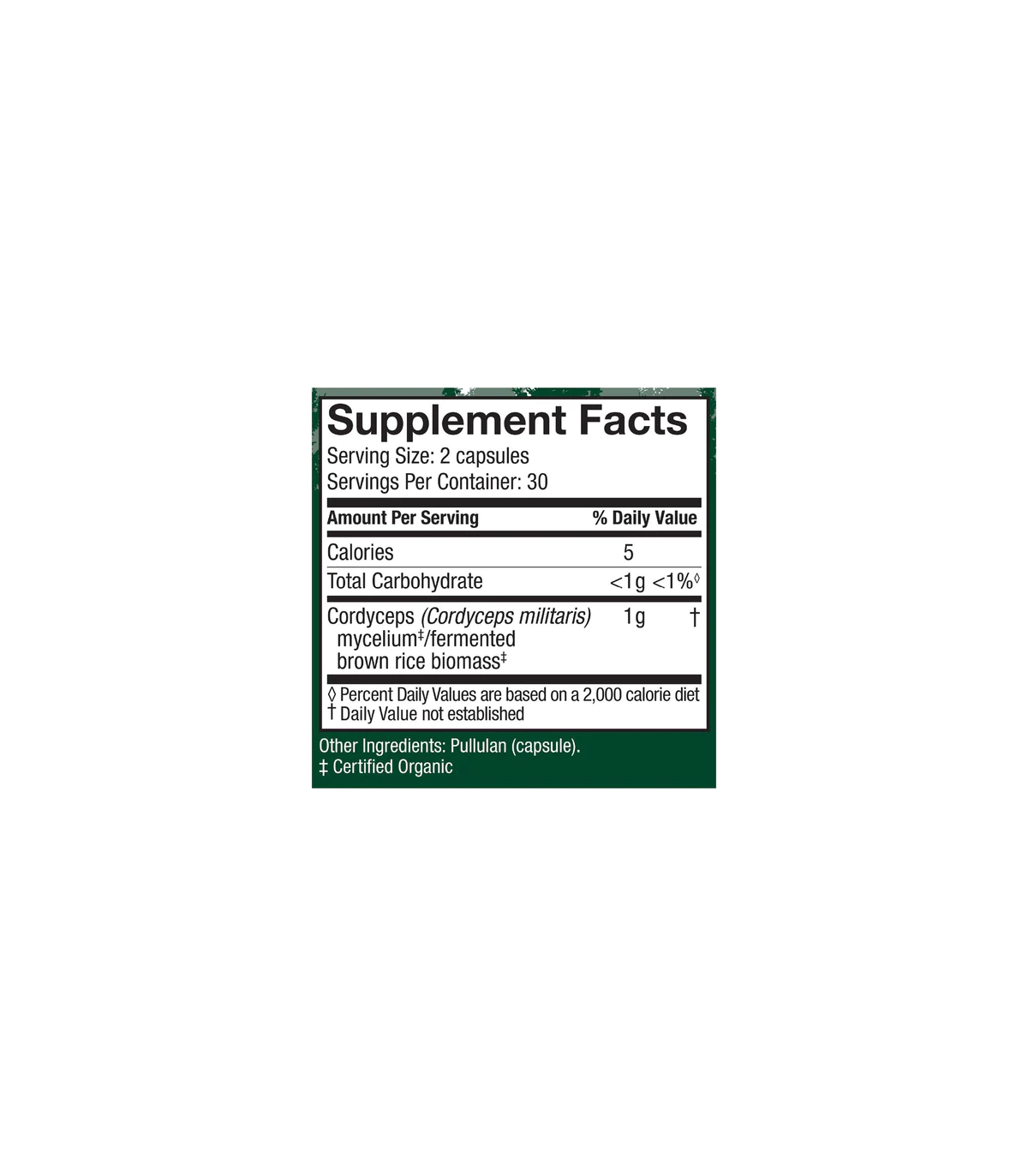 Cordyceps (Cordyceps Mycelium) 60 Capsules | Safest & Easiest Shopping Vitamins Online | VITASHOP